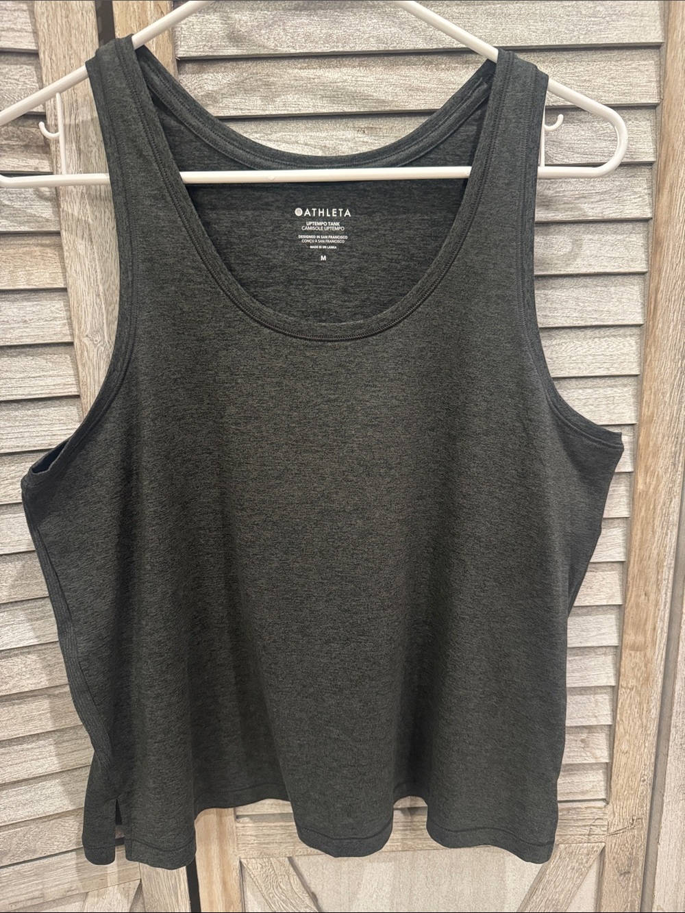 Athleta Women's Charcoal Scoop Neck Tank Top